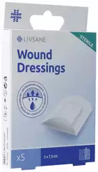 LIVSANE Sterile Wound Dressings 5x7.5cm