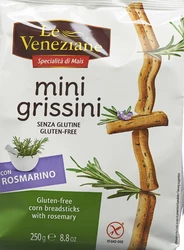 Le Veneziane Mini grissini mit Rosmarin glutenfrei