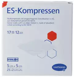 Hartmann ES-Kompresse Typ 17 5x5cm 12fach steril