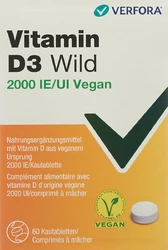 Vitamin D3 Wild cpr croquer 2000 IE vegan