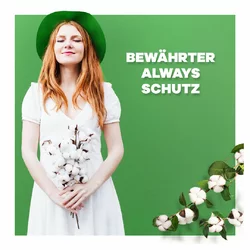 always Ultra Binde Cotton Protection Long mit Flügeln Magic Paper