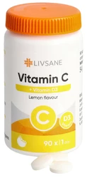LIVSANE Vitamin C + D3 Kautabletten