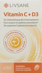 LIVSANE Vitamin C + D3 Kautabletten