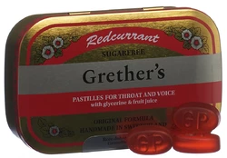 Grethers Redcurrant Vitamin C Pastillen ohne Zucker