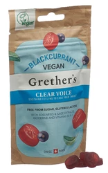 Grethers Clear Voice Blackcurrant pastilles vegan