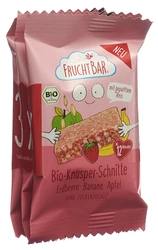 FRUCHTBAR Knusper Schnitte Bio Erdbeere Banane