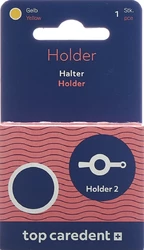 top caredent Holder 2 Halter für Interdentalbürsten S gelb