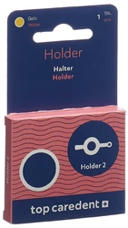 top caredent Holder 2 Halter für Interdentalbürsten S gelb