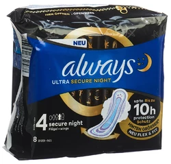 always Ultra Binde Secure Night mit Flügeln