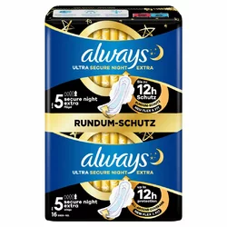always Ultra Binde Secure Night Extra mit Flügeln BigPack