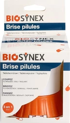 BIOSYNEX Brise pilule 3 en 1 couper broyer ranger