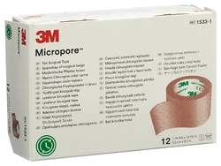3M Micropore Rollenpflaster ohne Dispenser 25mmx9.14m hautfarbig