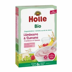 Holle Milchbrei aus Ziegenmilch Himbeere und Banane Bio