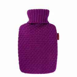 HUGO FROSCH Wärmflasche PVC Plant 1.8l mit Strickbezug Bio Himbeere
