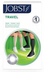 Jobst Travel Socks Kniestrumpf 15-20mmHg 3 geschlossene Zehe schwarz