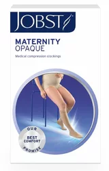 Jobst Maternity Opaque KKL2 AD Wadenstrumpf Regular V mit Spitze Komfortsohle Zickzack-Abschlussbündchen Softfit schwarz