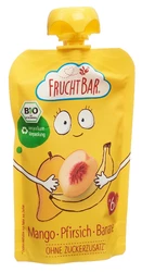 FRUCHTBAR Fruchtpüree Bio Mango Pfirsich Banane