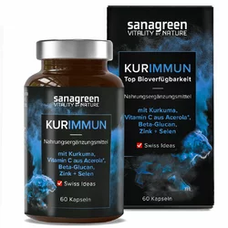 KURIMMUN sanagreen mizellierter Curcuma longa Extrakt Kapsel mit Betaglucan
