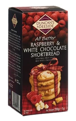 DUNCANS OF DEESIDE Shortbread Raspberry White Chocolate Chips