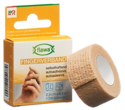 flawa Fingerverband selbsthaftend 2.5cmx4.5m hautfarbig