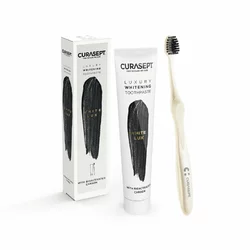 CURASEPT LUXURY WHITE WHITENING TOOTHPASTE 75ML+TOOTHBRUSH
