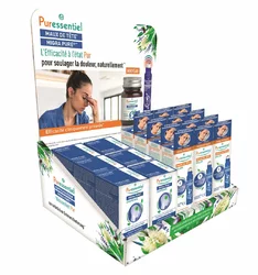 Puressentiel Display Migra Pure Roll-on + Tabletten assortiert 14 Stück FR/CH + Tester