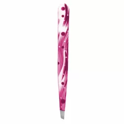 Hausmann Pinzette schräg Wellen pink