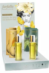 farfalla Verkaufs-Display Perfumes Waldzauber & Mandarine
