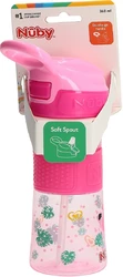 Nûby Trinkhalmbecher Reflex 360ml mit aufklappbarem Soft Spout Silikon-Griff