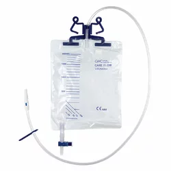 GHC Urinbeutel CAREFLOW 2l 110cm steril mit Ablass und Rücklaufventil integrierte Halterung