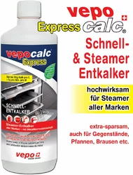 vepocalc Express Steamer Schnell Entkalker speziell für Steamers und Dampfgarer
