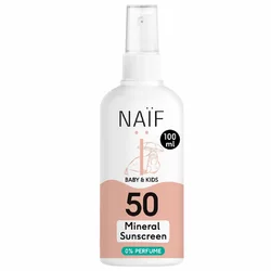 Naïf Baby & Kids Mineral Sun Spray ohne Parfum SPF50
