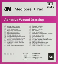3M Medipore 5x7.2cm Wundkissen 2.5x3.8cm