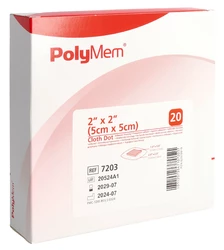 PolyMem Adhesive Dressing Cloth-Backed 5x5cm