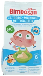 Bimbosan Bio-Getreide-Milchbrei mit Früchten