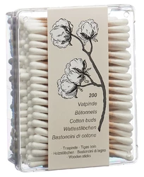Dansu Wattestäbchen 80x2.5mm Holz