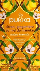 Pukka Citron Gingembre et Miel de Manuka Tee Bio
