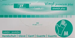 Gribi Untersuchungshandschuhe Vinyl M puderfrei unsteril Stretch plus