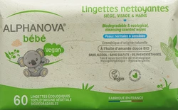 ALPHANOVA bébé BB Pflegetücher Mandelöl biologisch abbaubar