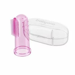 babyono Fingerzahnbürste aus Silikon mit Box mit Box