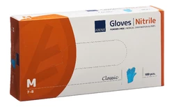ABENA Classic Nitrilhandschuhe M 240mm puderfrei unsteril blau