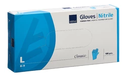ABENA Classic Nitrilhandschuhe L 240mm puderfrei unsteril blau