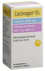 Calcimagon D3 Kautablette 500/800 Zitrone