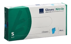ABENA Classic Nitrilhandschuhe S 240mm puderfrei unsteril blau