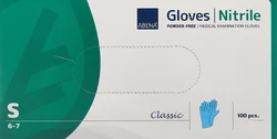ABENA Classic Nitrilhandschuhe S 240mm puderfrei unsteril blau