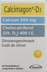 Calcimagon D3 Kautablette 500/400 Zitrone