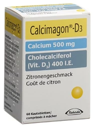 Calcimagon D3 Kautablette 500/400 Zitrone