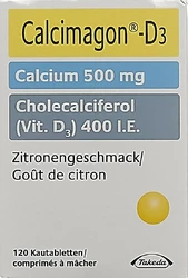 Calcimagon D3 Kautablette 500/400 Zitrone