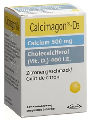 Calcimagon D3 Kautablette 500/400 Zitrone