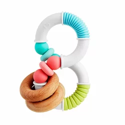 Munchkin Sili Twisty Beissring Holz & Silicone 3M+